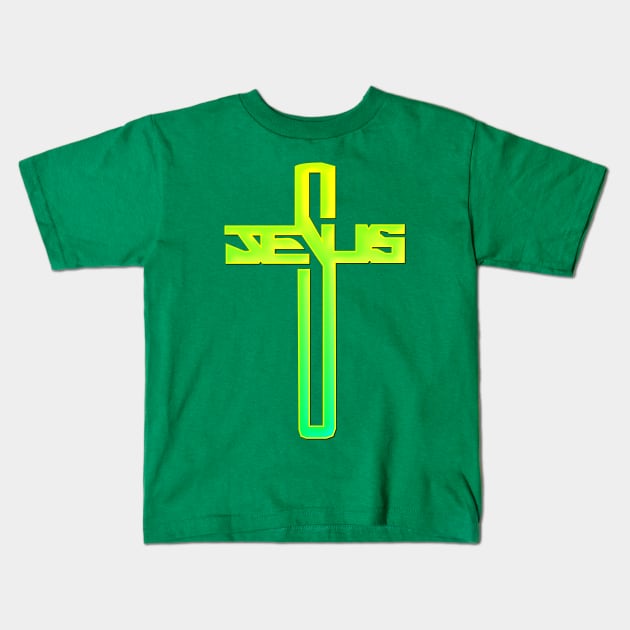 JESUS Cross Kids T-Shirt by AlondraHanley